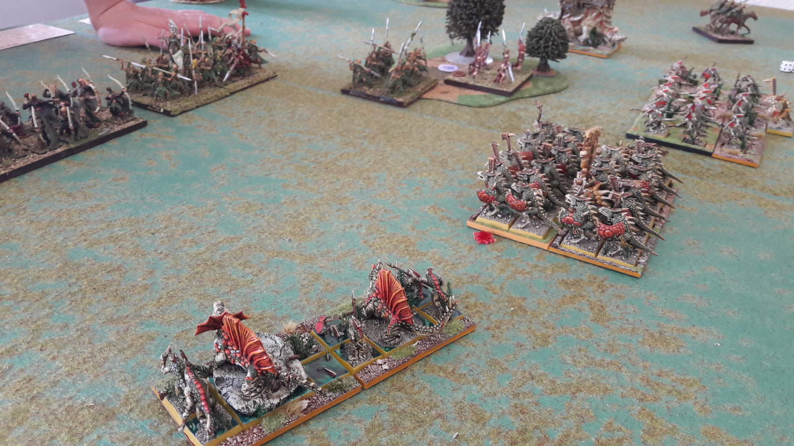 Bataille Warhammer Sylvains vs Saurians.